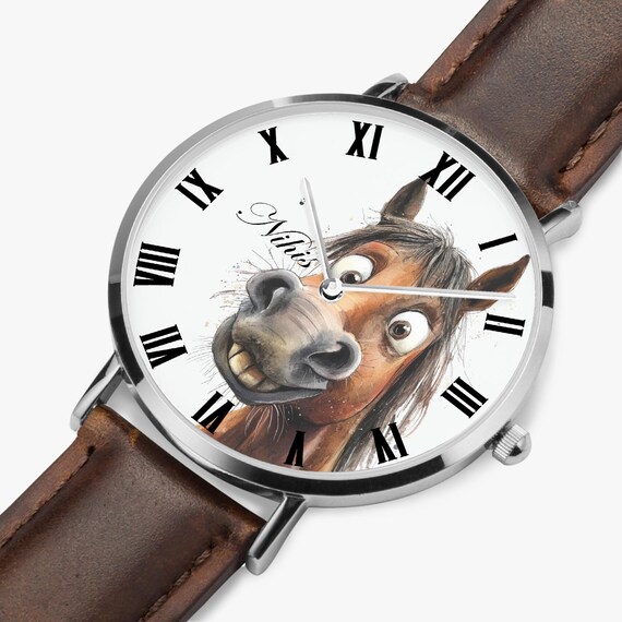 Funny Horse Watch for Women & Kids – Leather Strap Watch  display picture 2