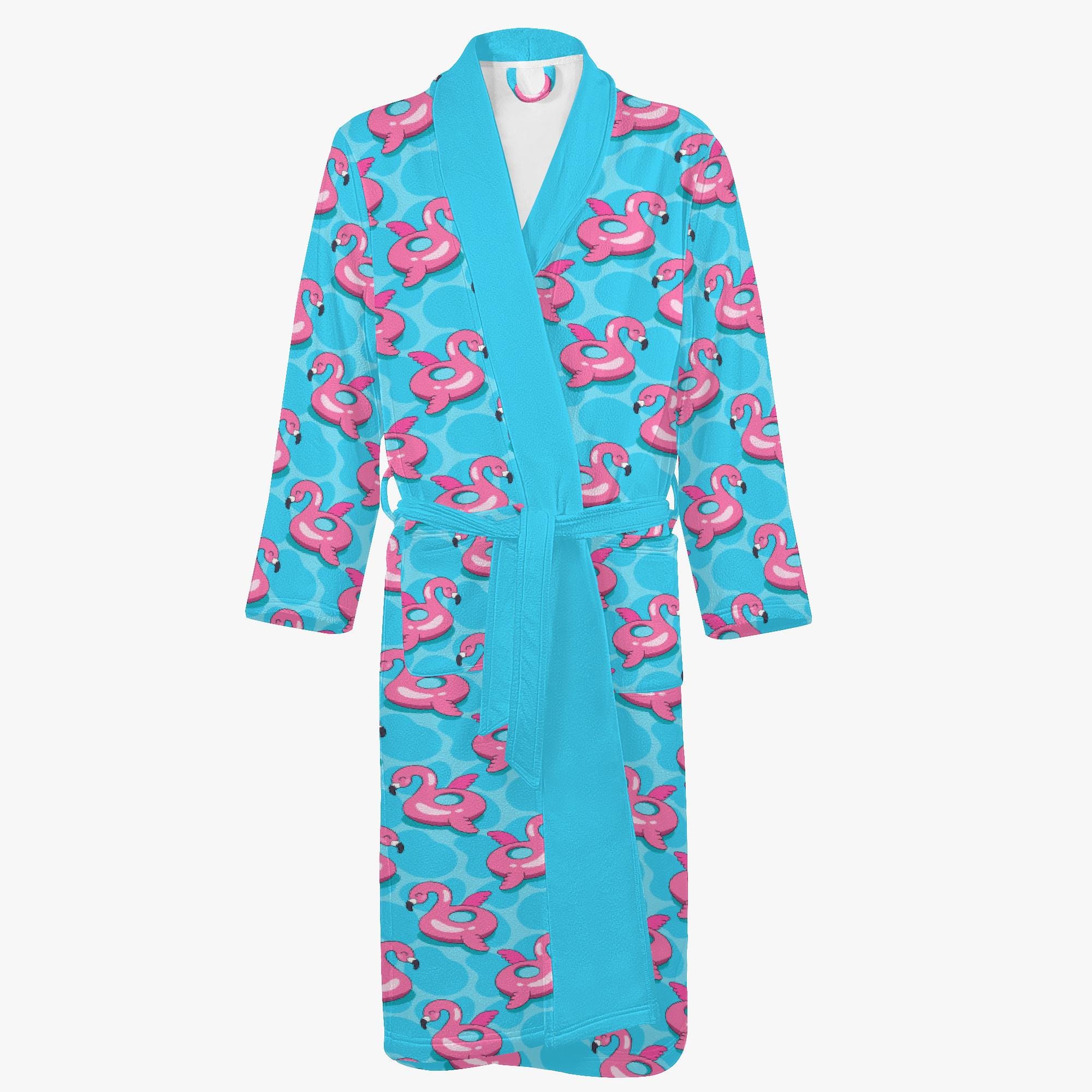 knee length dresses for ladies Francesca Womens Flamingo Print Short Dressing Gown