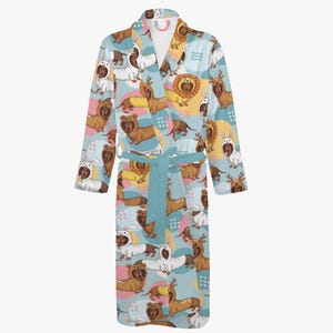 Albornoz divertido de perro salchicha para niños y adultos – Disfraz de perro con estampado animal – Traje de baño colorido para adolescentes, piscina y fiestas de pijamas