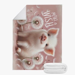 Fluffy Sofa Blanket Children Cuddly Blanket Girls Pink Soft Baby Blanket Stroller Animal Motif Cuddly Blanket Pig Cuddly Blanket Baby