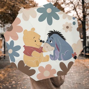Winnie the Pooh & Eeyore Umbrella – Cute Kids Umbrella for Girls and Women | Cute Umbrella | Gift Idea for Nostalgic Fans