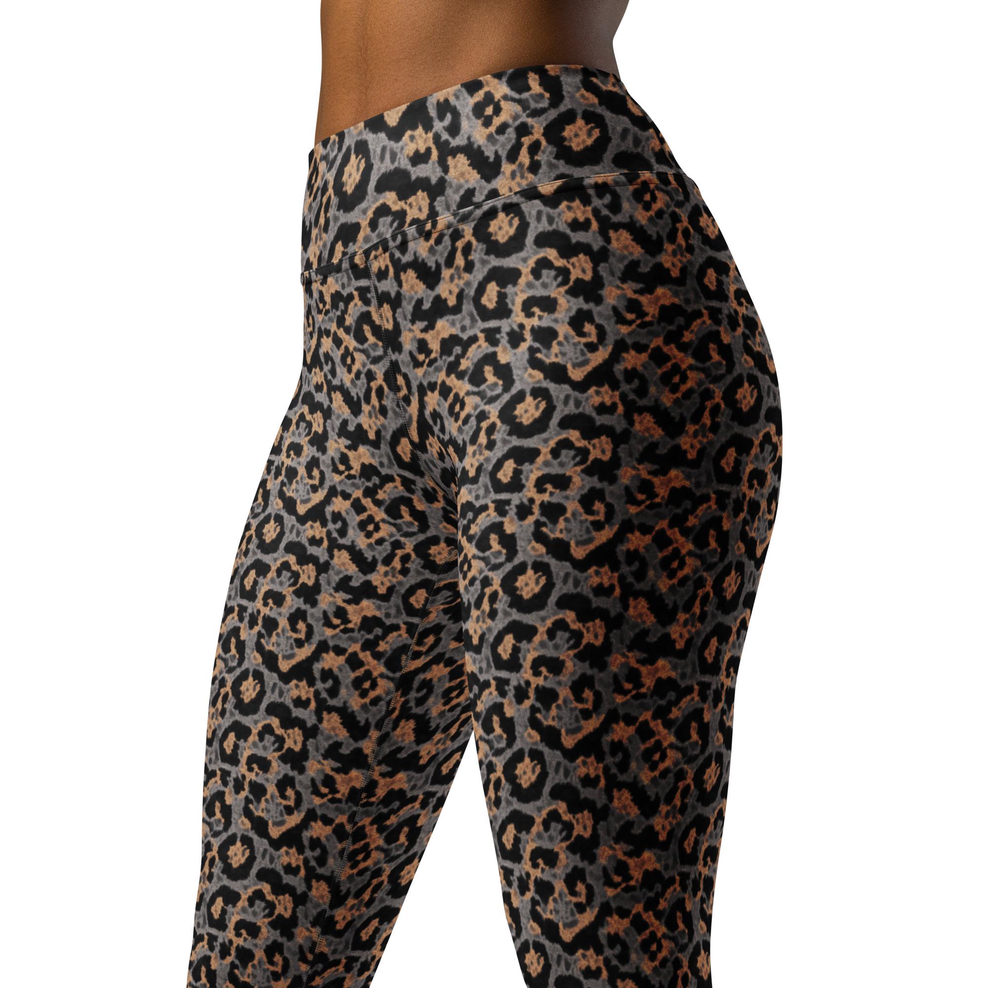 Leggings Leopardati Animalier Tonyas Closet, Taglia Unica, Vita 26 Pollici, Lunghezza Intera - Foto 6
