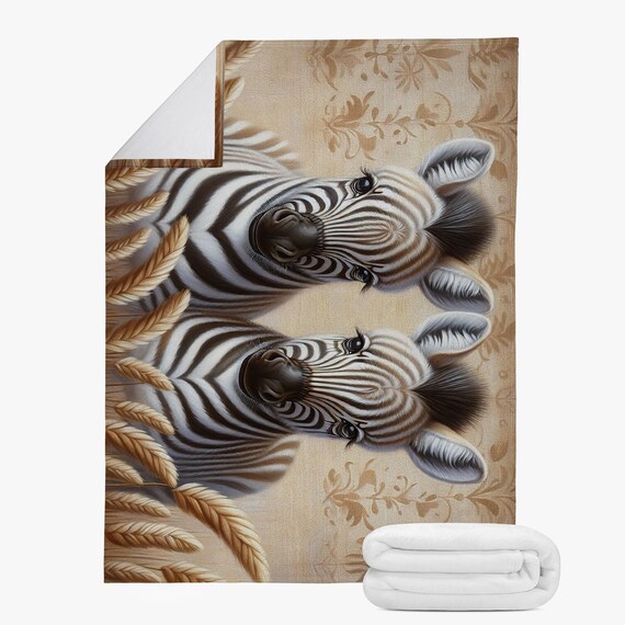 Fluffy Cuddly Blanket Safari Animals, Soft Baby Blanket