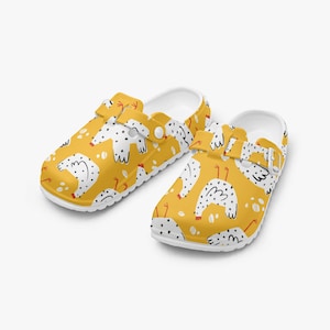 Closed Women Men Kids Clogs Shoes Chicken Design, Funny Chicken Pattern, Summer Sandals, Comfortable Slippers, Gift for Farmer