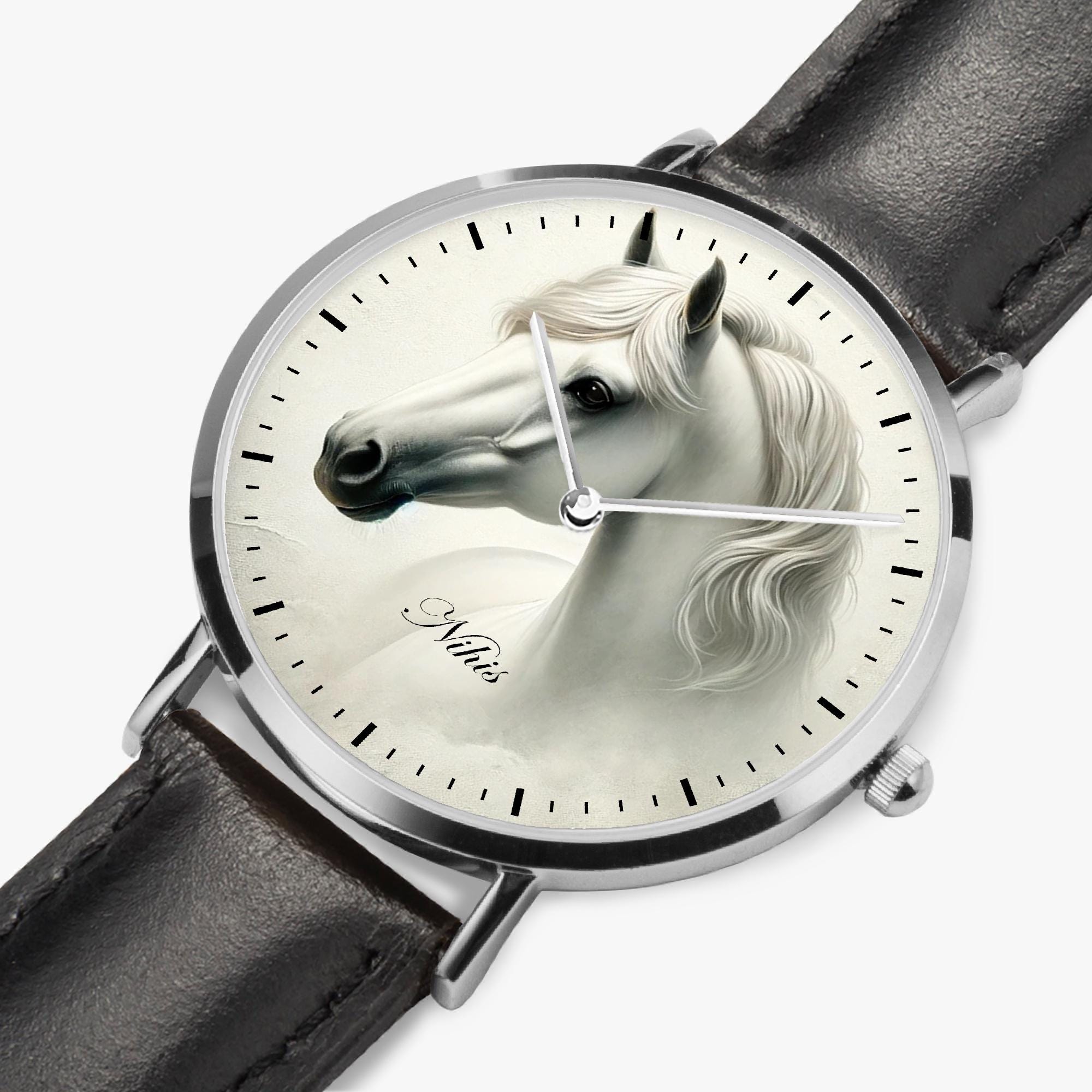 Brand new The Horse watch, light grey The Dress Watch: Rose Gold Case / White Dial / Dark Grey  main image 2