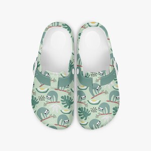 Cute Sloth Clogs Nurse – Tamancos de jardim confortáveis e divertidos para mulheres, homens e meninas | Chinelos impermeáveis com estampa de animal