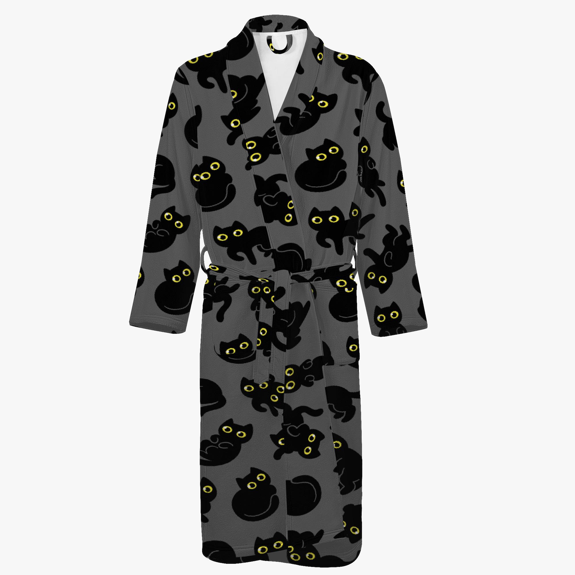 knee length dresses for ladies Crazy Cat Lady Personalised Dressing Gown