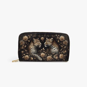 Cartera de mujer con diseño de leopardo | Cartera de leopardo | Cartera elegante para mujer | Cartera para niñas | Regalo para mujeres