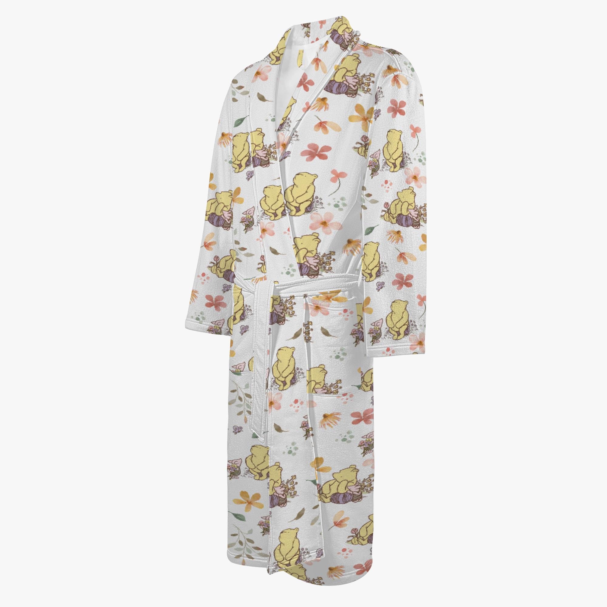 Vintage Winnie the Pooh Bathrobe * Classic Winnie the Pooh dressing gown for women & men * Cozy housecoat with retro Pooh bear Design