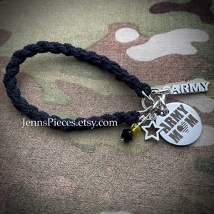Army Mom boot band bracelet military Soldier national guard proud mom boot camp girlfriend wife
