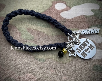 Army Mom boot band bracelet military Soldier national guard proud mom boot camp girlfriend wife