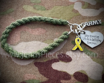Deployed Military Charm Bracelet: Army, Navy, Air Force, Marines, USMC