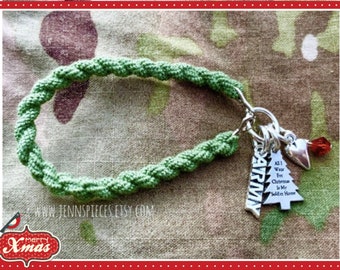 All I want for Christmas My Marine Soldier Sailor Airman Coastie Boot Band Bracelet boot camp