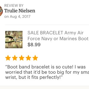 Deployment Survivor Boot Band Blouser Bracelet with charms Army Marines Air Force Navy National Guard Red Friday deployed usmc girlfriend image 10