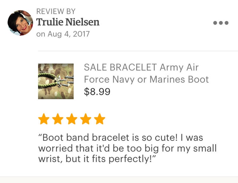 Deployment Survivor Boot Band Blouser Bracelet with charms Army Marines Air Force Navy National Guard Red Friday deployed usmc girlfriend image 10