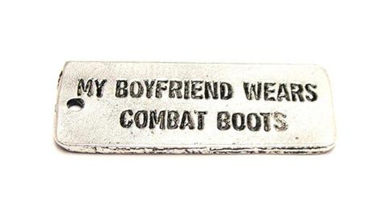 My Boyfriend Wears Combat Boots Boot Band Bracelet for the military girlfriend Army Marines Navy usmc EGA image 2