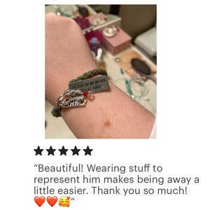 My Boyfriend Wears Combat Boots Boot Band Bracelet for the military girlfriend Army Marines Navy usmc EGA image 8