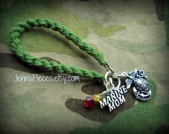 MARINE Mom OR Wife Boot Band Bracelet Eagle Globe Anchor usmc Semper Fi EGA Military