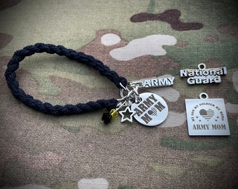 Army Mom boot band bracelet military Soldier national guard proud mom boot camp girlfriend wife