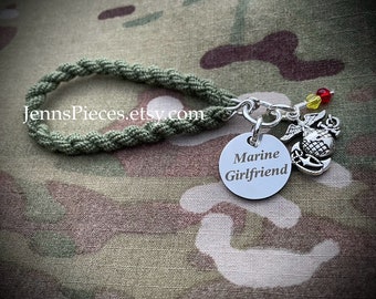 MARINE GIRLFRIEND Boot Band Bracelet Eagle Globe Anchor usmc Semper Fi EGA Military