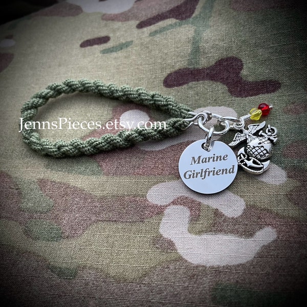 MARINE GIRLFRIEND Boot Band Bracelet Eagle Globe Anchor usmc Semper Fi EGA Military