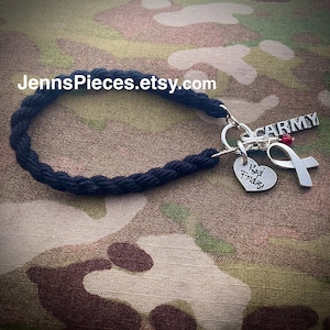 Red Friday Boot Band Bracelet To Support those who are deployed Army Marines Navy