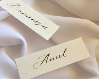 Handmade Calligraphy Place Cards for Events Minimalist Place Cards