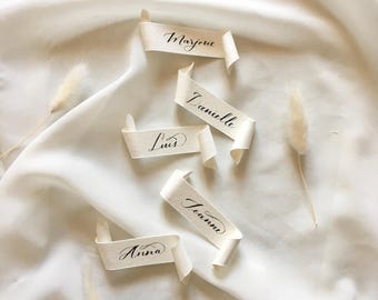 Handmade Calligraphy Place Cards for Events Minimalist Place Cards