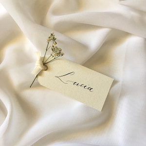 Handgemaakte kalligrafie plaatskaarten voor evenementen Ezel plaatskaarten