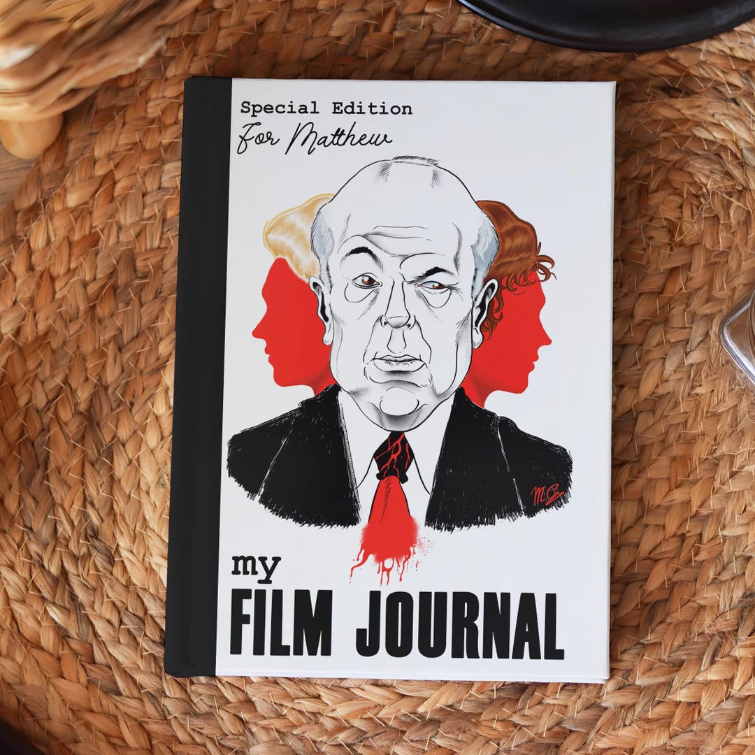 Custom Film Journal Alfred Hitchcock Inspired, Personalized Cinema ...