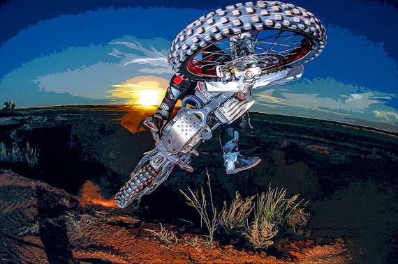 Dirt Bike Jump at Sunset, Motocross Legends, Supercross Legends