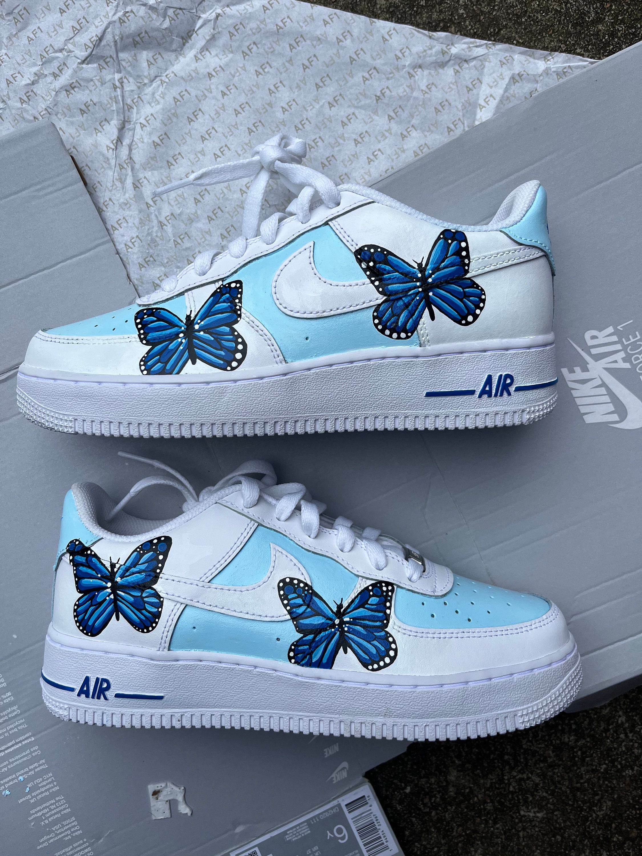 Nike air force blue butterfly hot sale