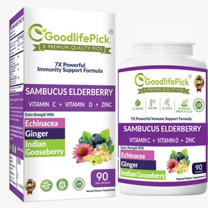 7X Elderberry Capsules: Echinacea, Vitamin C, D & Zinc