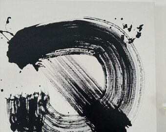 Canvas art painting black and white