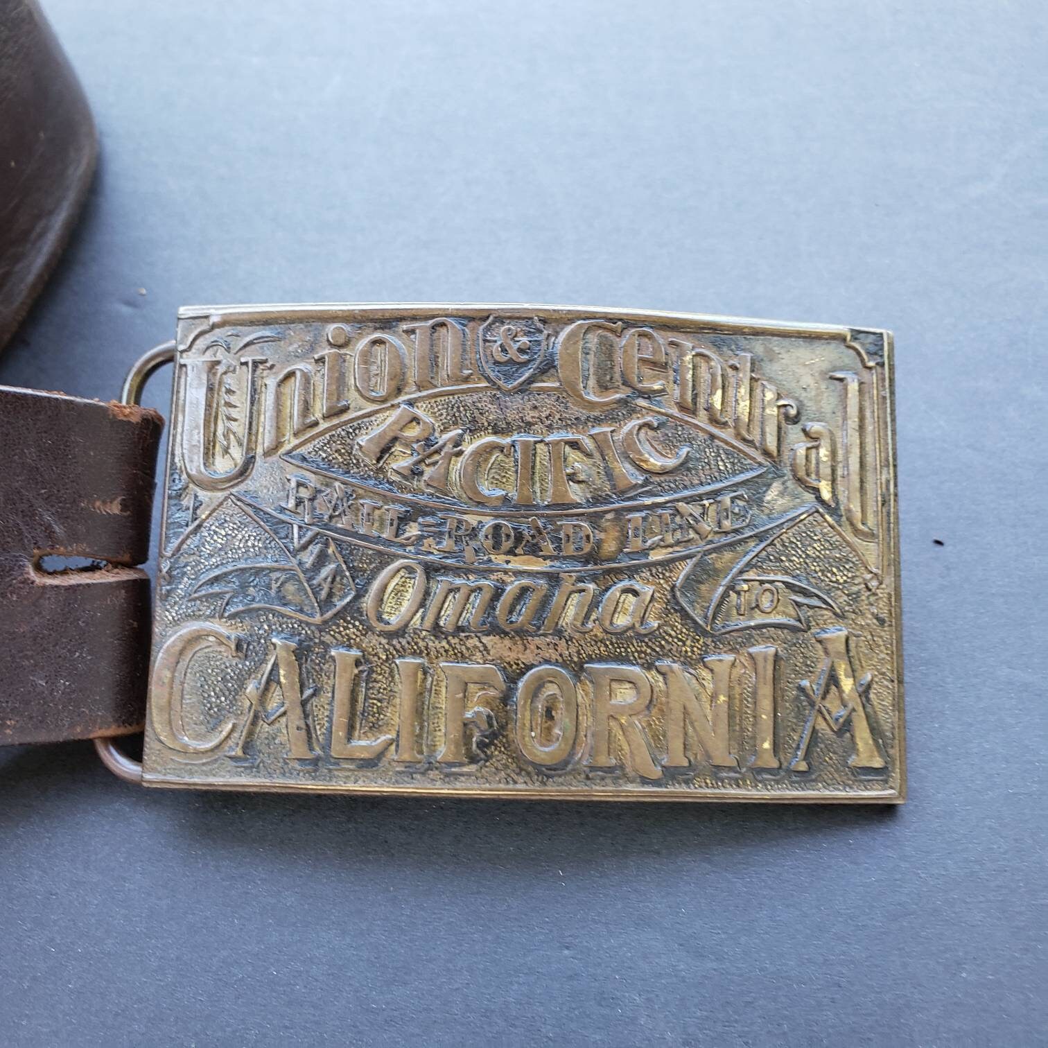 Vintage Belt Buckle, Union Pacific Belt Buckle