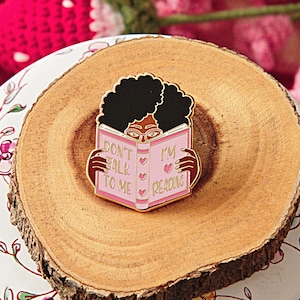 Don&#39;t Talk to Me I&#39;m Reading Enamel Pin, Fairycore Enamel Pin, Bookish Pin Badge