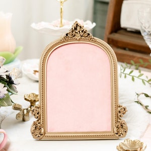 The Gilded Arch Pinboard Velvet Blush Pink