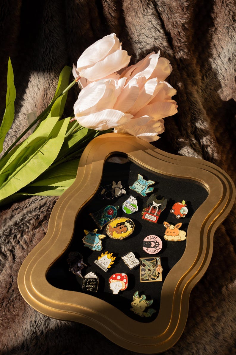 BGRADE DISCOUNTED Gilded Shadow Box Black Insert- Pinstory Pinboard - Etsy