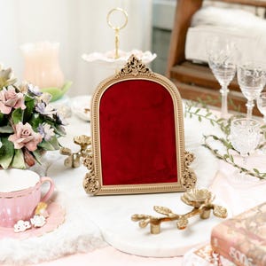 The Gilded Arch Pinboard Velvet Blood Red