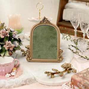 The Gilded Arch Pinboard Velvet Sage