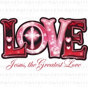 Christian Love PNG: Jesus Cross Valentine Clipart (Digital Art)