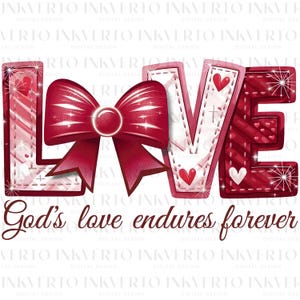 Cartas de amor del día de San Valentín PNG Clipart, Corazón con lazo rojo de Dios cristiano PNG, Diseño inspirador de San Valentín, Gráfico de amor y fe, Día de San Valentín