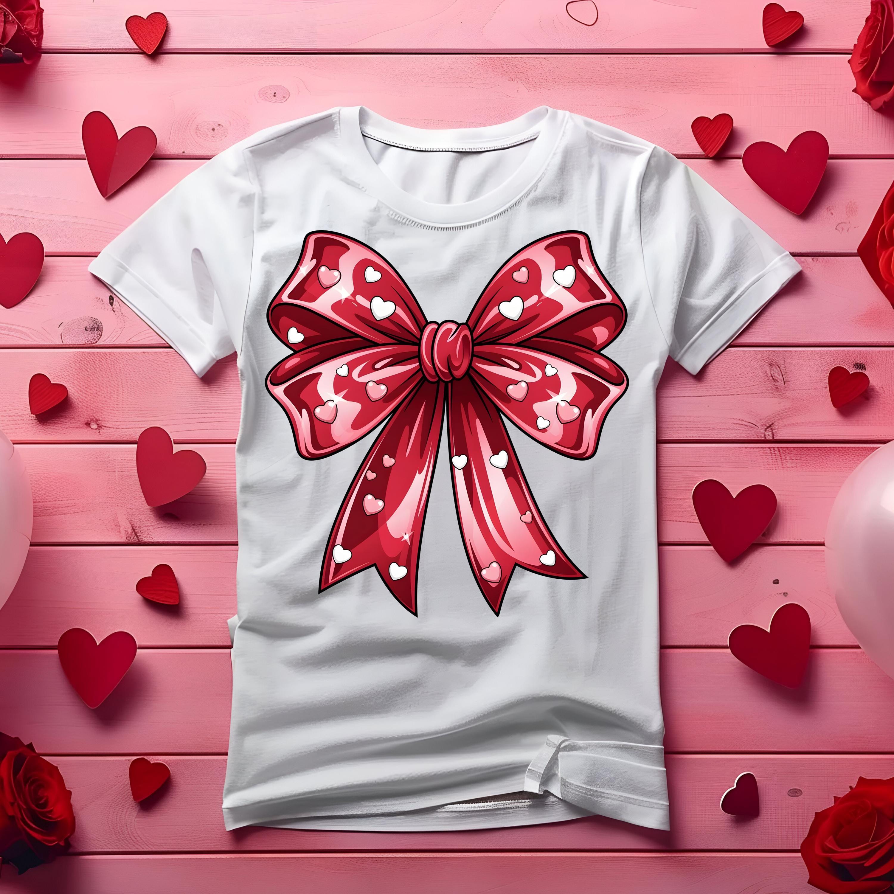 Valentine Bow PNG Clipart, Red Ribbon With Hearts, Romantic Ribbon ...