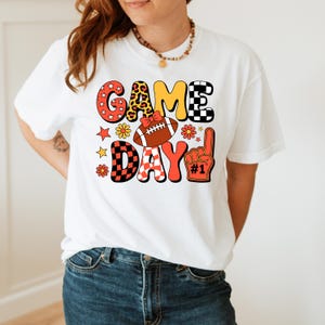 Game Day PNG: Retro Football Clipart with Bow (Digital Download