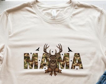 Mamá ciervo PNG, diseño de camuflaje de caza (descarga digital)