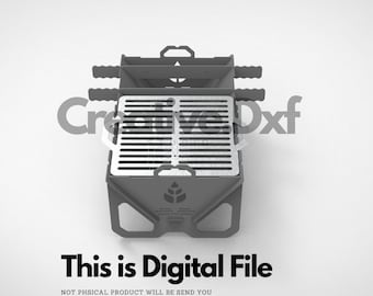 Portable Fire Pit DXF File, Backyard Fireplace Design (Digital File)