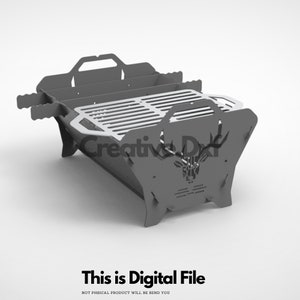 Reh Feuerstelle Dxf Datei,Plasma Schnitt Dxf, Hinterhof Feuerstelle, tragbare Feuerstelle Digitale Dxf Datei,Plasma Dxf Datei, zusammenklappbare Feuerstelle