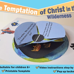 Die Versuchung Christi in der Wüste | Sonntagsschulunterricht | Druckbare Vorlagen für das Lukasevangelium 4