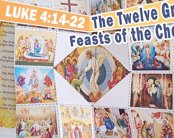 Bible craft  Sunday school  The Twelve Great Feasts Templates for the lesson