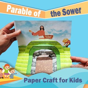 Parable of the Sower Craft – Printable Bible Activity for Kids | Christian Learning Resource, Sunday School Printable Craft Template